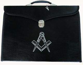 Masonic Regalia Master Mason Provincial Apron & Chain Collar Case/bag & Compass