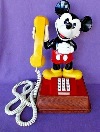The Mickey Mouse Phone - Push Button American Telecommunication Corp - Ex,