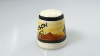 Vintage Tucson Arizona AZ Thimble Porcelain Ceramic Desert Souvenir Sewing 5
