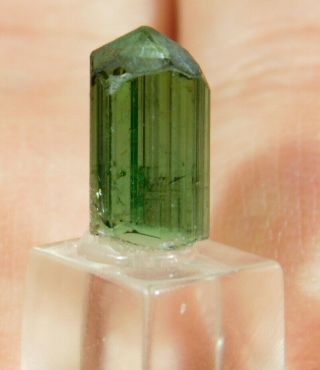 A 100 Natural Terminated Tourmaline Crystal On A Stand From Brazil 8.  56 E