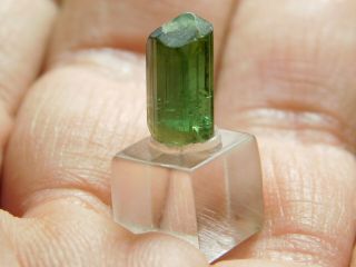 A 100 Natural Terminated Tourmaline Crystal on a Stand From Brazil 8.  56 e 4