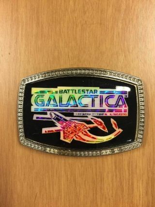 Vintage 1978 Battlestar Galactica Tv Show Colonial Viper Belt Buckle Prismatic