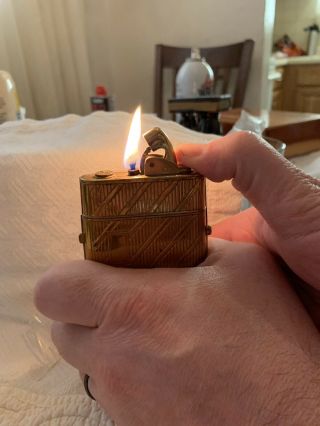 VINTAGE Evans Art Deco Cigarette Case & Lighter Gold Tone / USA Made 5