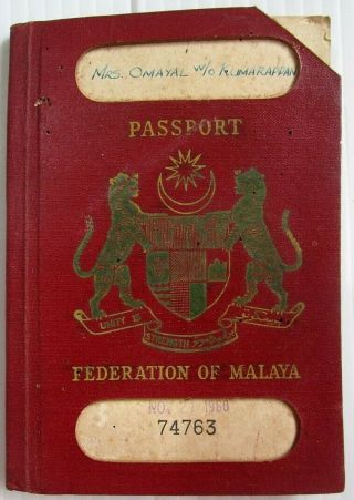 Federation Of Malaya 1960 Travel Document - Wormholes