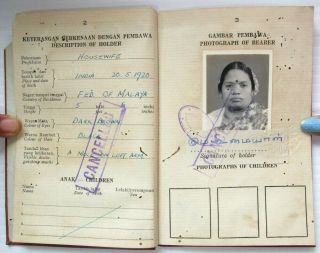 Federation of Malaya 1960 travel document - wormholes 2