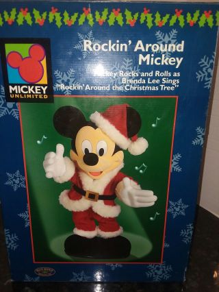Disney Mickey Mouse Rockin Around The Christmas Tree W/box Exc