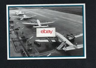 Port Of Columbus Ohio Airport B/w 1958 Twa 4 Lockheed Constellations Postcard