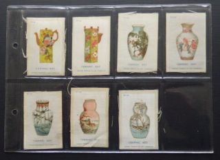 Complete set of 47 x CERAMIC ART issued 1925 TOBACCO SILKS Quilting Patch Block 7