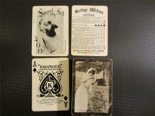 C1900 52,  J,  Ec Old Oaken Bucket Playing Cards Russell Card Co