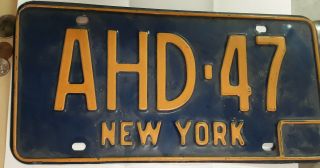 Vintage Antique York State License Plate Delaware Jersey Statue Liberty