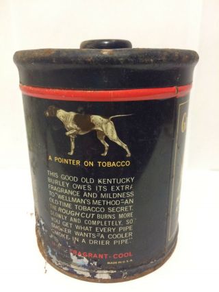 Vintage Granger Pipe Tobacco Tin Pointer Dog Tobacciana Ephemera Decor Prop 2