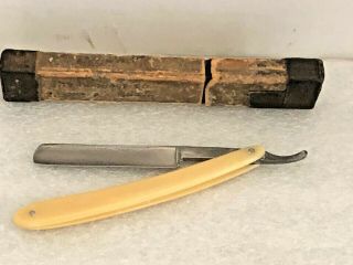 Vintage Straight Razor With Case Made By Genco