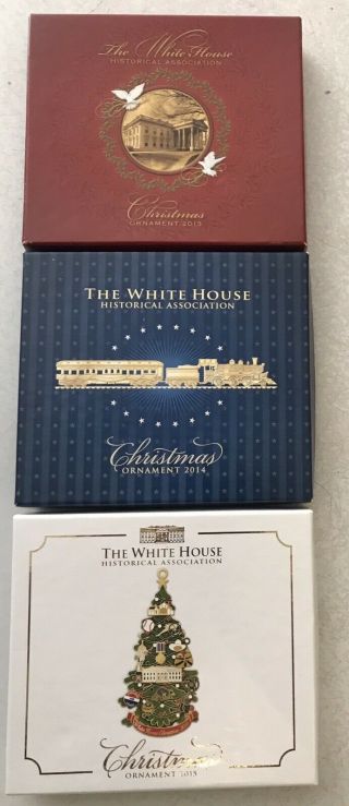 2013 2014 2015 White House Historical Assoc Historic Christmas Ornaments