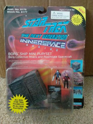 1994 Star Trek Tng Borg Ship Mini Playset Innerspace Series By Playmates