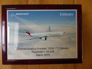 Emirates Airlines - Commemorative Aircraft Delivery Box