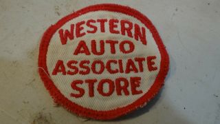 Vintage Western Auto Associate Store Uniform Patch 2 3/4 " Red White