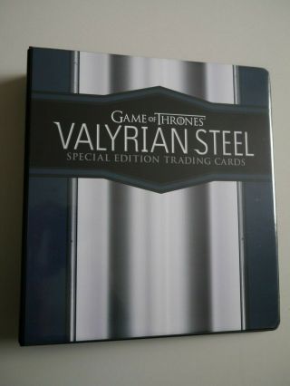 Game Of Thrones Valyrian Steel Official Binder With Metal Binder Card