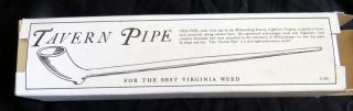 Williamsburg Tavern Pipe Pottery Virginia Weed S 280 7 Inches White Box