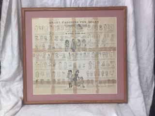 Butterick Vintage Doll Pattern Store Advertising Poster 21 " Wall Display