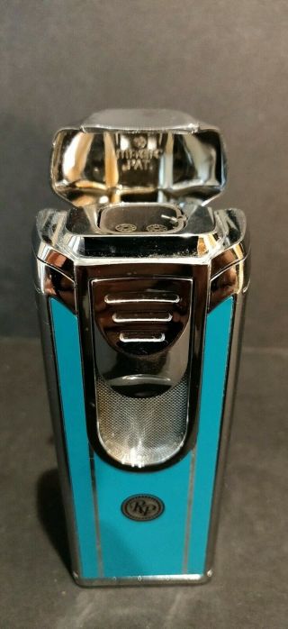 Rocky Patel Teal Art Deco South Beach Cigar Lighter W/punch Cutter