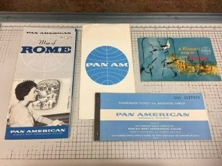 Pan Am Pan American Airlines Ephemera 1960 
