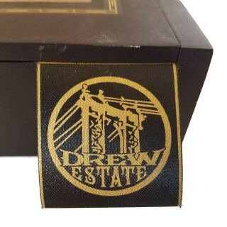 JAVA ROBUSTO RED by Drew Estate Premium Empty Black Wooden Cigar Box with Tag 4