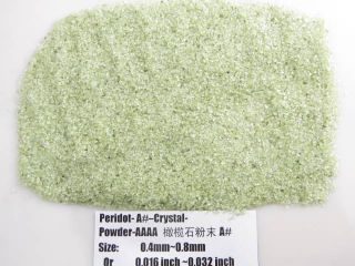 A Natural Green Peridot Crystal Gem Stone Specimen Grinding Sand Powder Healing