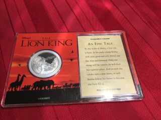 Disney The Lion King Silver Coin.  999 Limited Edition