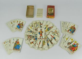 Vintage 1970 Tarot Cards Ag Muller Full 78 Card Deck W/ Partial Instructions