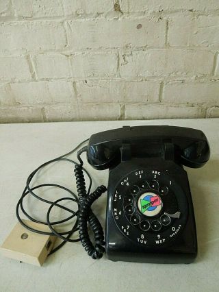 Vintage Bell System Western Electric Traditional Black Rotary Dial Desk Phone