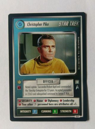 Star Trek Ccg Stccg 1st Edition 1e All Good Things Agt 18p Christopher Pike
