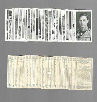 Cigarette Cards.  Wills Tobacco.  Our King & Queen.  (full Set Of 50).  (1937).