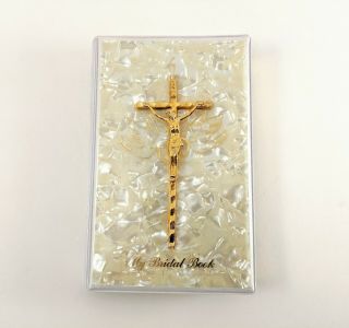 Vintage Catholic Bridal Prayer Book 1983 Mother Of Pearl Off White Pocket Size