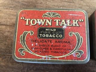 Vintage CIGARETTE & TOBACCO TINS x 3 Town Talk Log Cabin 2