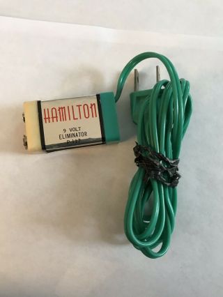 Vintage Universal - Hamilton 9 Volt Transistor Radio Battery Eliminator/charger