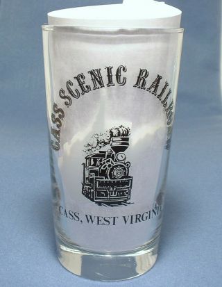 Cass Scenic Railroad Libbey Glass Beverage Water Tumbler West Virginia Wv Train
