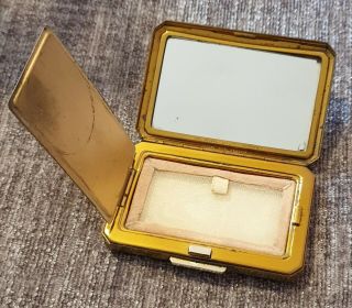 Vintage Brass Art Deco Stratton Powder Compact (no Powder)