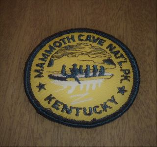 Vintage Older Souvenir Sewing Patch - Mammoth Cave National Park Kentucky
