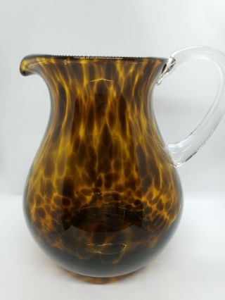 Vintage Ralph Lauren Glass Water Pitcher,  Height Is 9 3/4,  And 22 In Around
