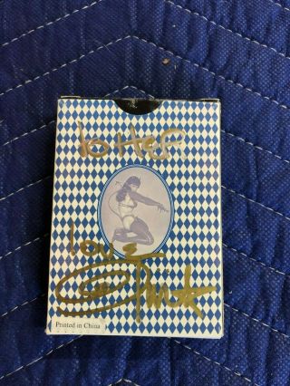 Olivia ' s Bettie Page Playing Cards Blue box 2