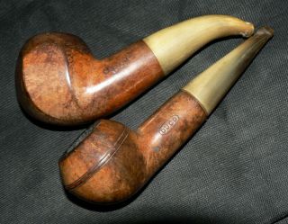 Two X Vintage Estate Tobacco Pipes.  Duco & Bruyere Extra.