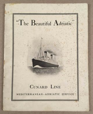 C.  1922 Cunard Line Brochure Booklet The Adriatic Ss Franconia Laconia