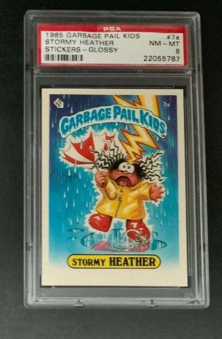 1985 Topps Garbage Pail Kids Os1 7a Stormy Heather Psa 8 Glossy