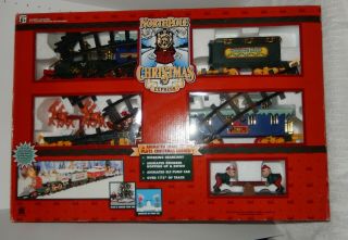 5301 North Pole Express Christmas Train Set Battery Operated Complete