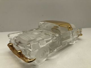 Franklin 1:24 1956 Ford Thunderbird T - Bird Glass Crystal Car & 24k Gold