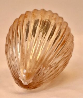 Christmas Ornament Kugel - Style PALE PEACH TEARDROP Thick Ribbed Glass 4 