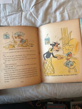1937 1st Edition Walt Disney ' s Donald Duck Story Book GD Very Rare 3