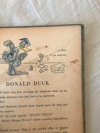 1937 1st Edition Walt Disney ' s Donald Duck Story Book GD Very Rare 5