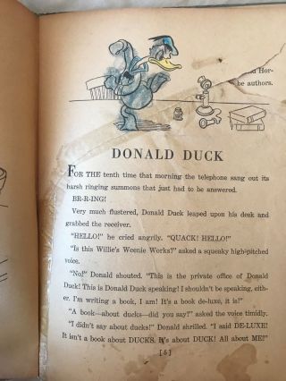 1937 1st Edition Walt Disney ' s Donald Duck Story Book GD Very Rare 6