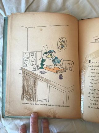 1937 1st Edition Walt Disney ' s Donald Duck Story Book GD Very Rare 7